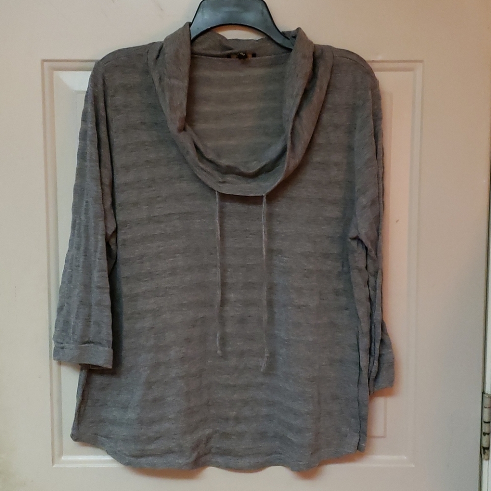 Cupio Gray Cowl Neck Blouse